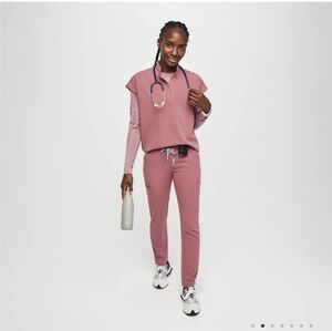 Figs Yola Skinny Scrub Pants in Mineral Mauve XXS